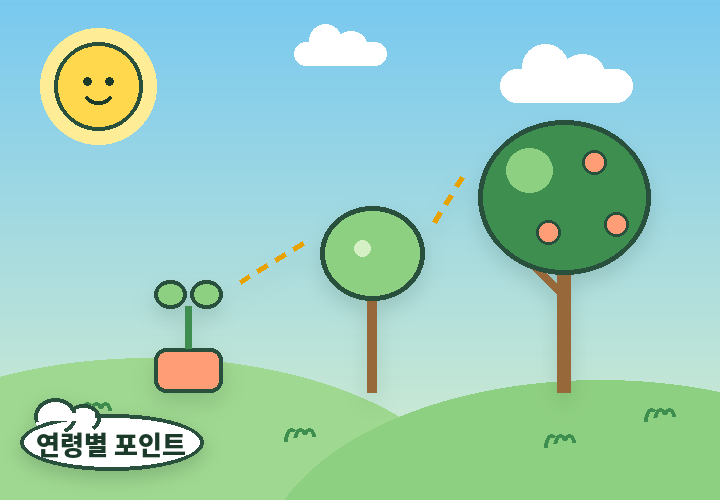연령별 견적 포인트 - 새싹에서 나무로 자라는 성장
