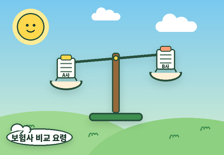 보험사 비교 요령 - 저울로 견적 비교하기